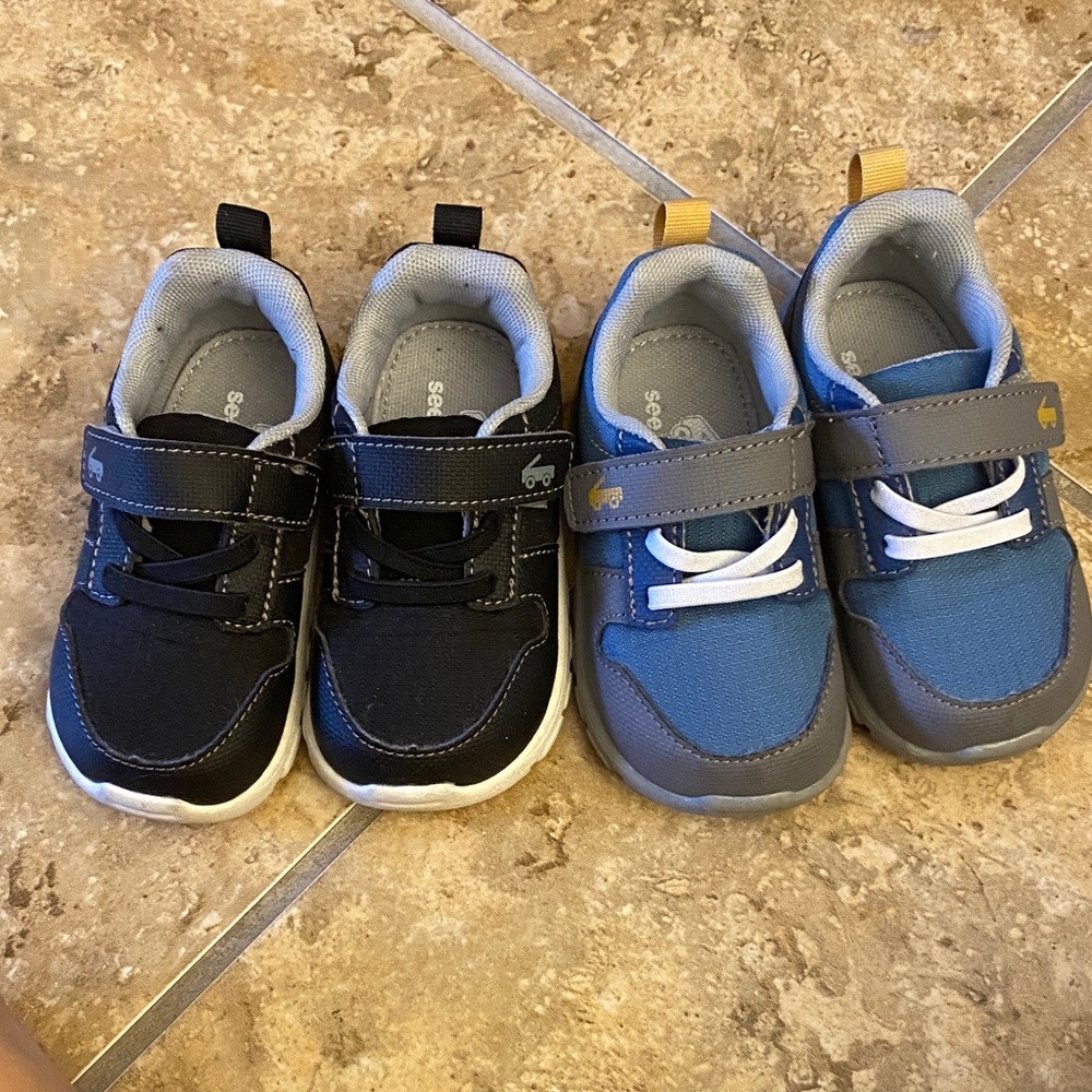 See Kai Run Kids' Black and Blue Sneakers